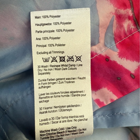 Joules Pink and Blue Floral Lightweight Pockets Hooded Raincoat Jacket - Picture 10 of 12